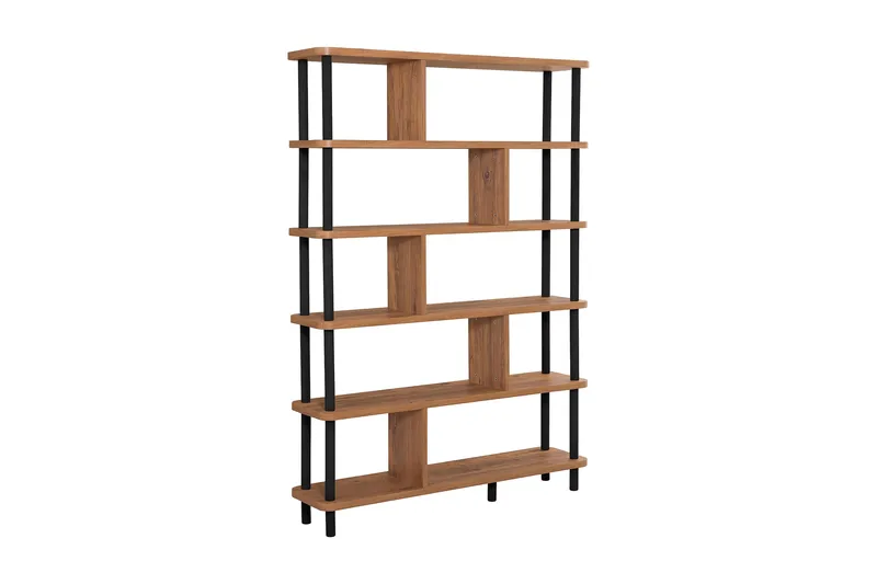 Kirjahylly Zakkum 120x168,5 cm, Musta