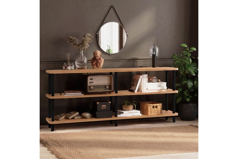 Kirjahylly Zakkum 180x74,9 cm - Musta - Säilytys - Hylly - Kirjahylly