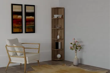 Kirjahylly Zakkum 25x160 cm - Ruskea - Säilytys - Hylly - Kirjahylly