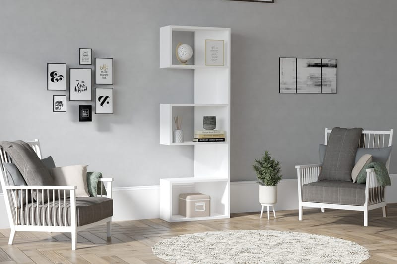 Kirjahylly Zakkum 52x150 cm - Valkoinen - Säilytys - Hylly - Kirjahylly