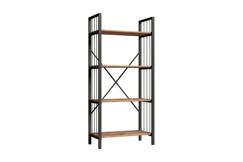 Kirjahylly Zakkum 60x150 cm - Musta - Säilytys - Hylly - Kirjahylly