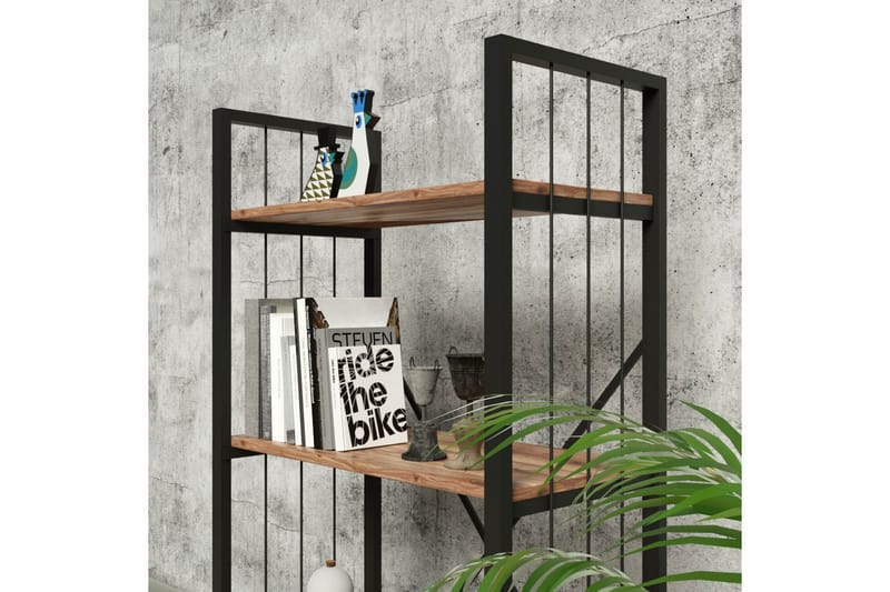 Kirjahylly Zakkum 60x150 cm - Musta - Säilytys - Hylly - Kirjahylly