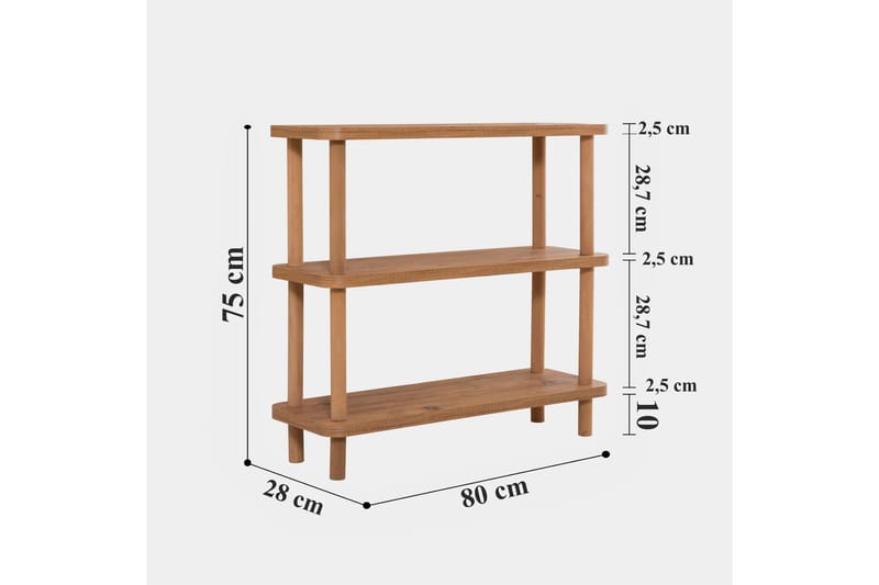 Kirjahylly Zakkum 80x75 cm - Vihreä - Säilytys - Hylly - Kirjahylly