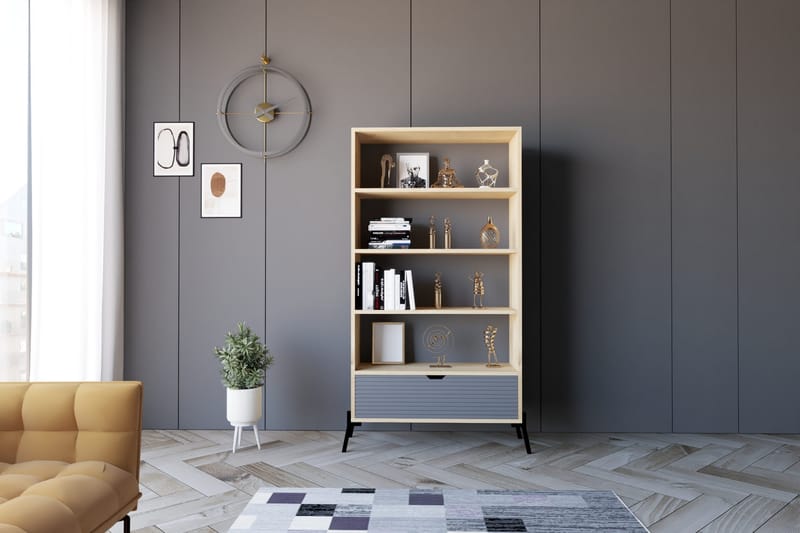 Kirjahylly Zakkum 83,6x160 cm - Sininen - Säilytys - Hylly - Kirjahylly