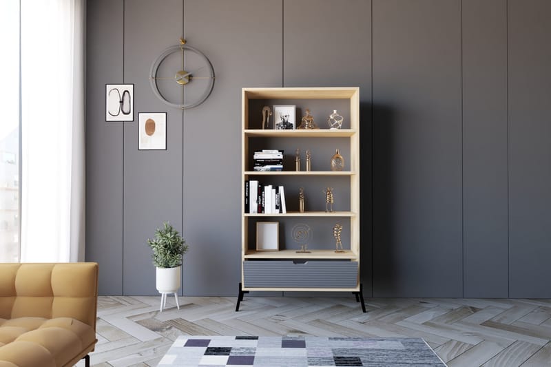 Kirjahylly Zakkum 83,6x160 cm - Sininen - Säilytys - Hylly - Kirjahylly