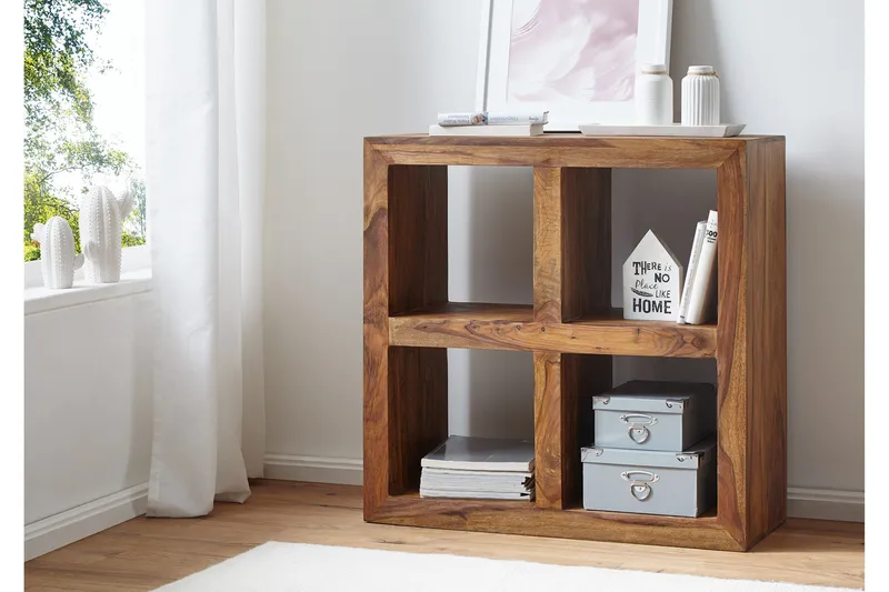 Kirjahylly Poundsgate - Puu/Luonnonväri - Säilytys - Hylly - Kirjahylly