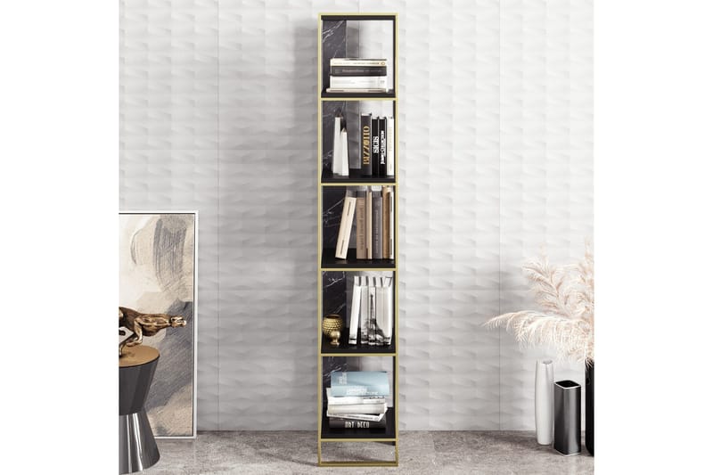 Kirjahylly Pewo 32 cm - Kulta/Musta - Säilytys - Hylly - Kirjahylly