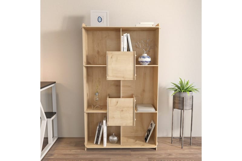 Kirjahylly Pana tammi - Keskisävyinen puu - Säilytys - Hylly - Kirjahylly