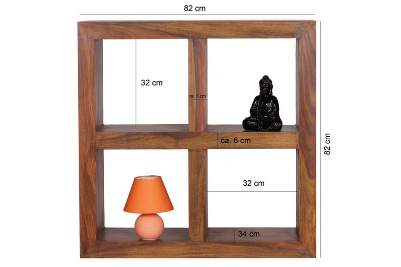 Kirjahylly Poundsgate - Puu/Luonnonväri - Säilytys - Hylly - Kirjahylly