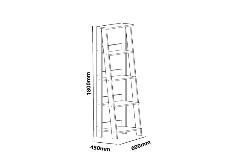 Kirjahylly/Tikashylly Pangler - Valkoinen - Säilytys - Hylly - Tikashylly