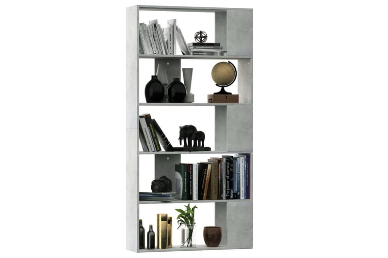 Kirjahylly/tilanjakaja betoninharmaa 80x24x159 cm lastulevy - Harmaa - Säilytys - Hylly - Kirjahylly