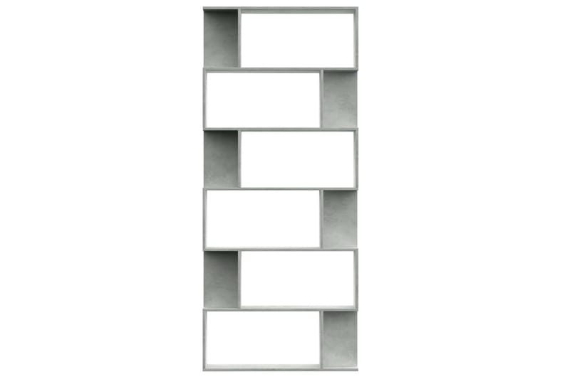 Kirjahylly/tilanjakaja betoninharmaa 80x24x192 cm lastulevy - Harmaa - Säilytys - Hylly - Kirjahylly