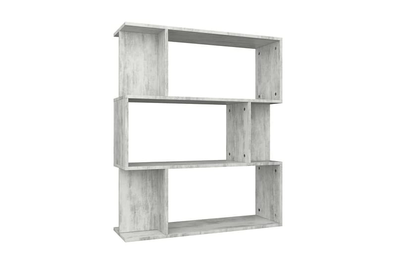 Kirjahylly/tilanjakaja betoninharmaa 80x24x96 cm lastulevy - Harmaa - Säilytys - Hylly - Kirjahylly