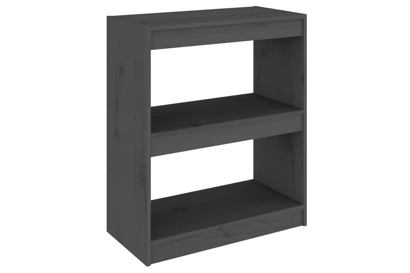 Kirjahylly/tilanjakaja harmaa 60x30x71,5 cm täysi mänty - Harmaa - Säilytys - Hylly - Kirjahylly