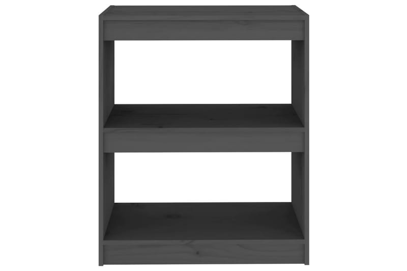Kirjahylly/tilanjakaja harmaa 60x30x71,5 cm täysi mänty - Harmaa - Säilytys - Hylly - Kirjahylly