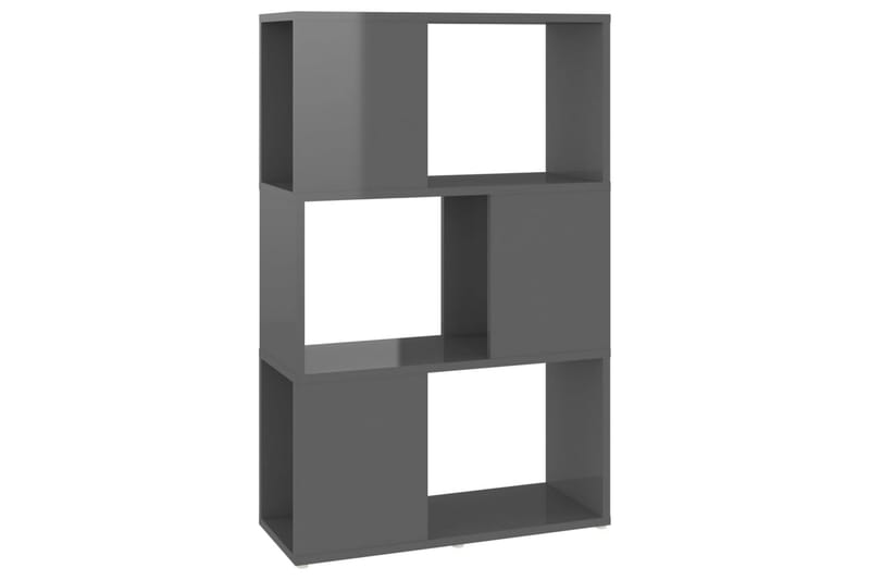 Kirjahylly/tilanjakaja korkeakiilto harmaa 60x24x94cm - Harmaa - Säilytys - Hylly - Kirjahylly
