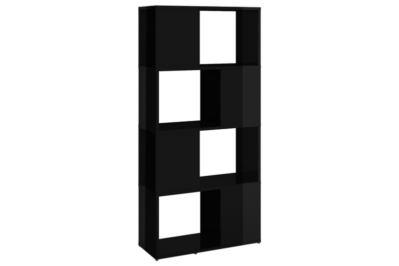 Kirjahylly/tilanjakaja korkeakiilto musta 60x24x124,5 cm - Musta - Säilytys - Hylly - Kirjahylly