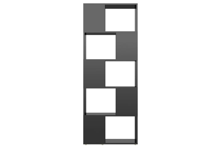 Kirjahylly/tilanjakaja korkeakiilto musta 60x24x155 cm - Musta - Kirjahylly - Hylly