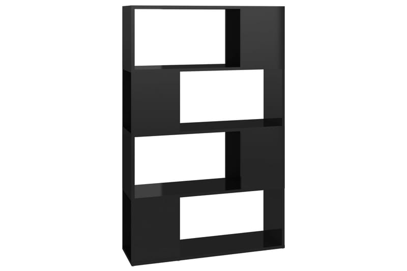 Kirjahylly/tilanjakaja korkeakiilto musta 80x24x124,5 cm - Musta - Säilytys - Hylly - Kirjahylly