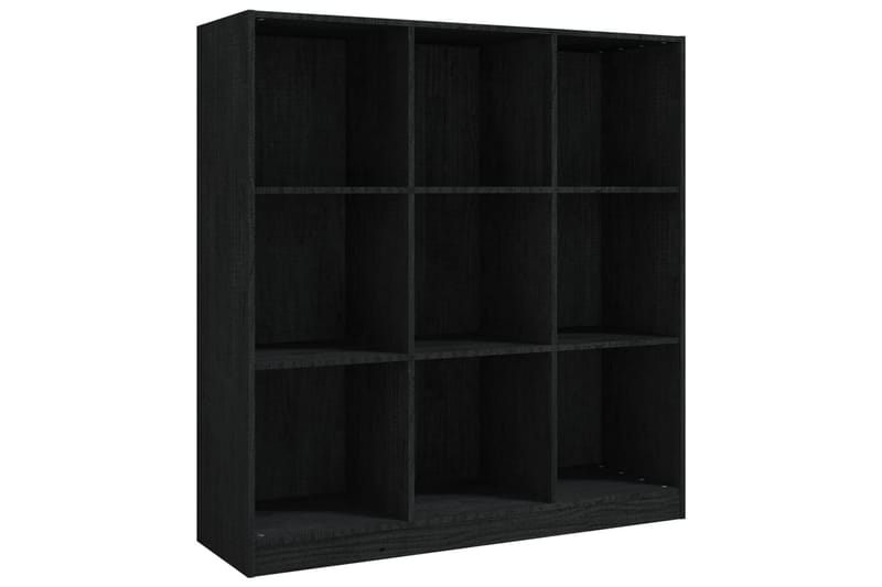 Kirjahylly/tilanjakaja musta 104x33,5x110 cm täysi mänty - Musta - Säilytys - Hylly - Kirjahylly
