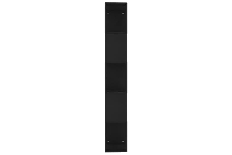 Kirjahylly/tilanjakaja musta 45x24x159cm lastulevy - Musta - Säilytys - Hylly - Kirjahylly