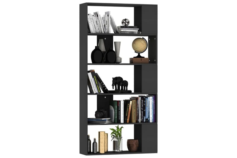 Kirjahylly/tilanjakaja musta 80x24x159 cm lastulevy - Musta - Säilytys - Hylly - Kirjahylly
