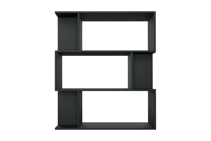 Kirjahylly/tilanjakaja musta 80x24x96 cm lastulevy - Musta - Säilytys - Hylly - Kirjahylly