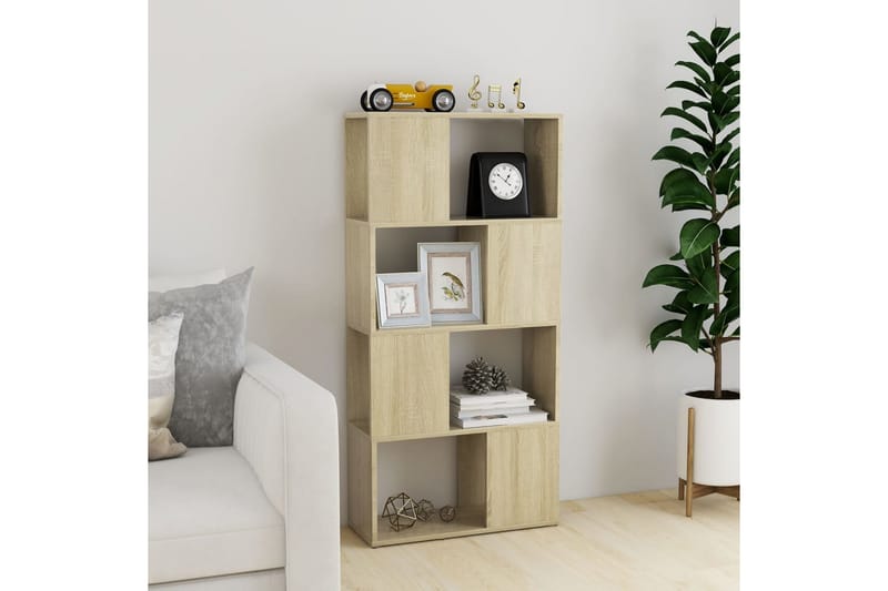 Kirjahylly/tilanjakaja Sonoma-tammi 60x24x124,5 cm lastulevy - Ruskea - Säilytys - Hylly - Kirjahylly