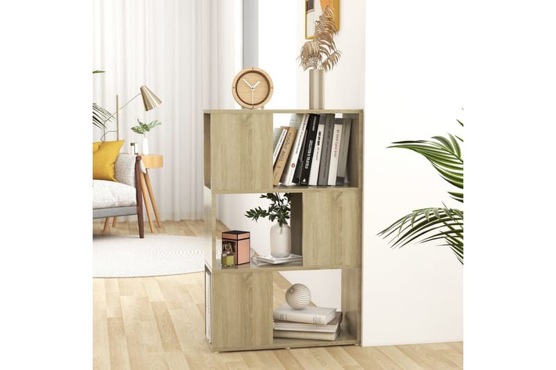 Kirjahylly/tilanjakaja Sonoma-tammi 60x24x94 cm lastulevy - Ruskea - Säilytys - Hylly - Kirjahylly