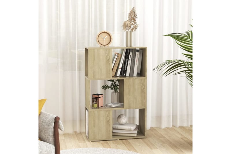 Kirjahylly/tilanjakaja Sonoma-tammi 60x24x94 cm lastulevy - Ruskea - Säilytys - Hylly - Kirjahylly