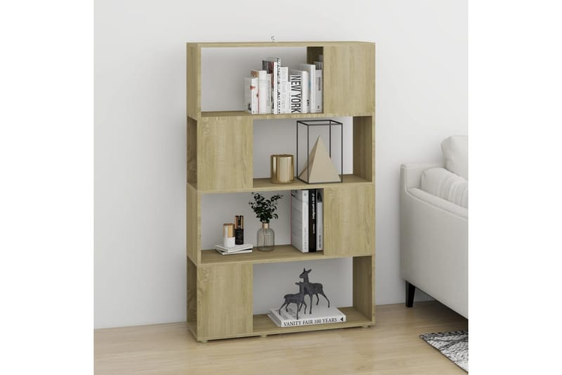 Kirjahylly/tilanjakaja Sonoma-tammi 80x24x124,5 cm lastulevy - Ruskea - Säilytys - Hylly - Kirjahylly
