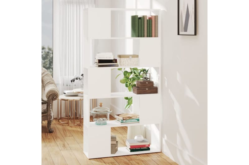 Kirjahylly/tilanjakaja valkoinen 80x24x155 cm lastulevy - Valkoinen - Säilytys - Hylly - Kirjahylly