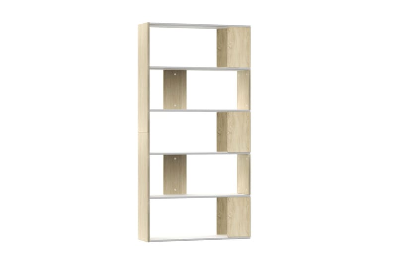 Kirjahylly/tilanjakaja valk/Sonoma tammi 80x24x159cm - Monivärinen - Säilytys - Hylly - Kirjahylly