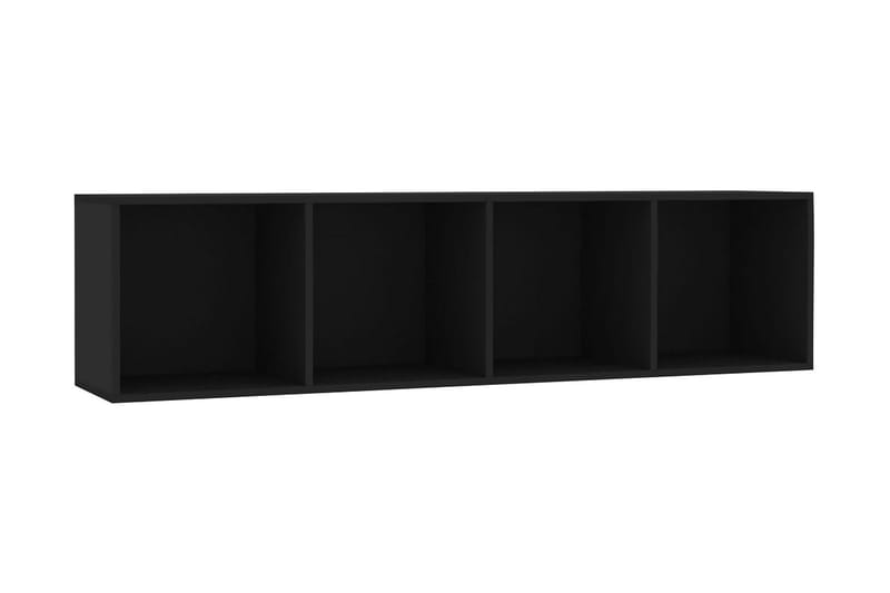 Kirjahylly/TV-taso musta 143x30x36 cm - Musta - Säilytys - Hylly - Kirjahylly