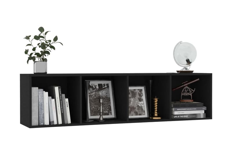 Kirjahylly/TV-taso musta 143x30x36 cm - Musta - Säilytys - Hylly - Kirjahylly