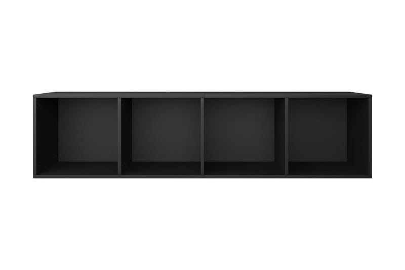 Kirjakaappi/TV-kaappi musta 36x30x143 cm lastulevy - Musta - Säilytys - Hylly - Kirjahylly