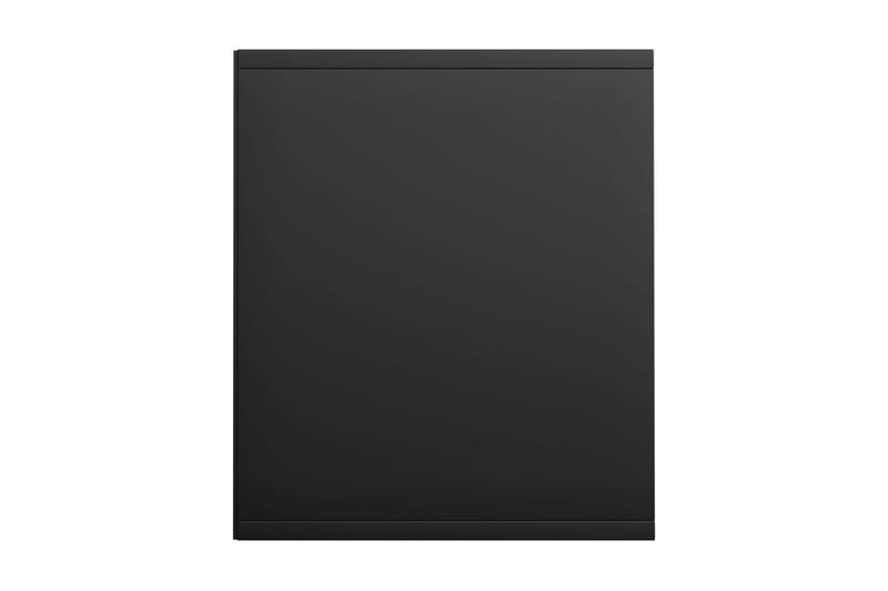 Kirjakaappi/TV-kaappi musta 36x30x143 cm lastulevy - Musta - Säilytys - Hylly - Kirjahylly