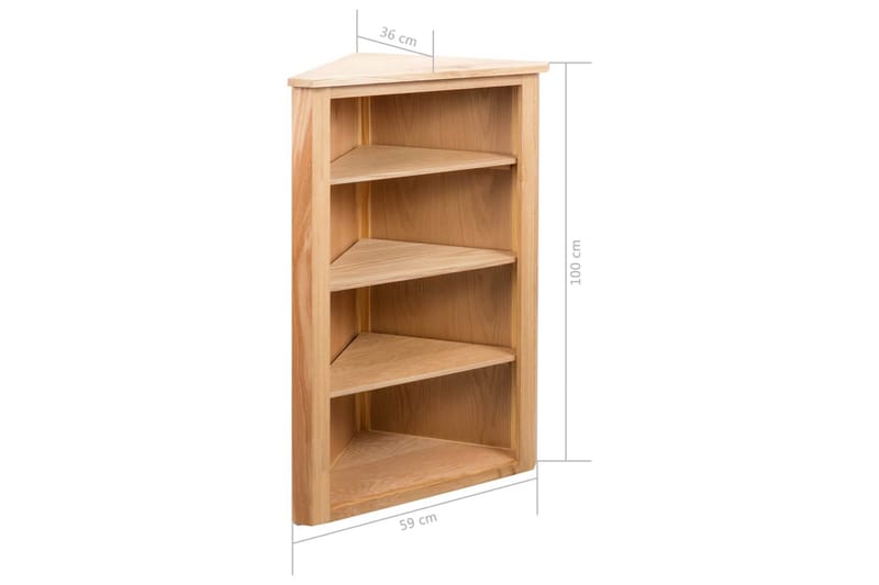 Kulmahylly 59x36x100 cm täystammi - Ruskea - Säilytys - Hylly - Kulmahylly