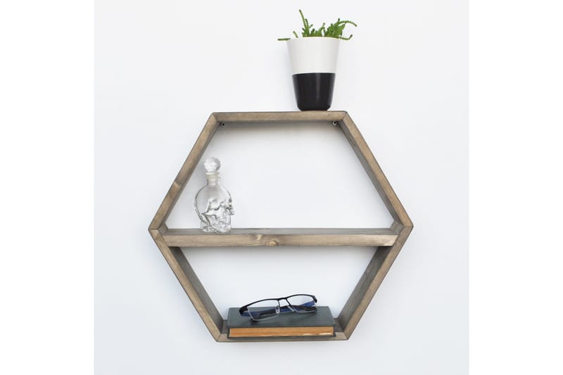 Kuusikulmahylly Arthur - Säilytys - Hylly - Seinähylly