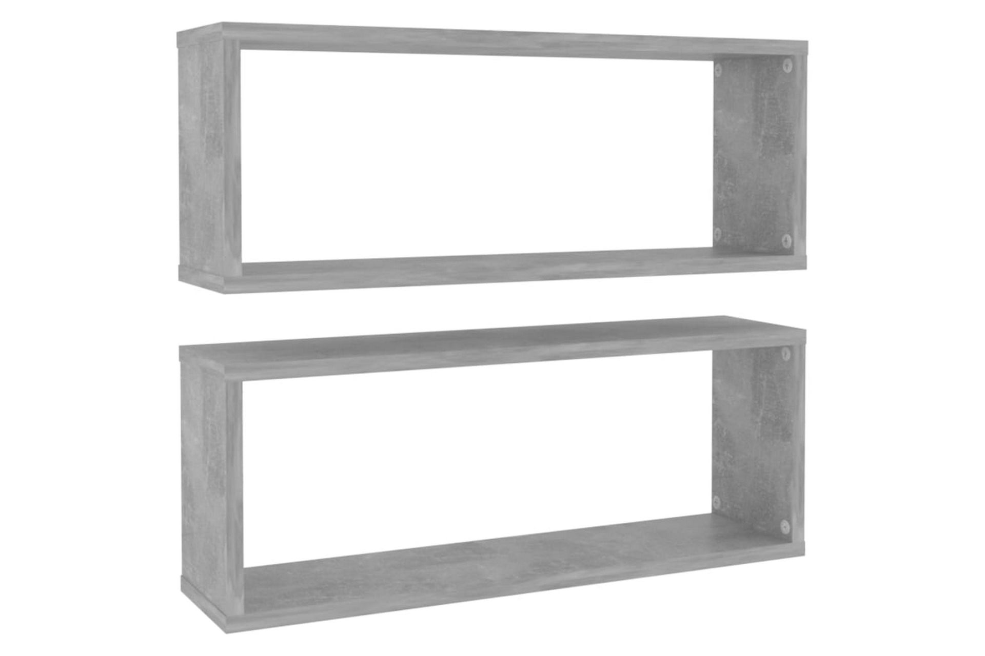 Kuutioseinähyllyt 2 kpl betoninharmaa 60x15x23 cm lastulevy - Harmaa - Säilytys - Hylly - Seinähylly