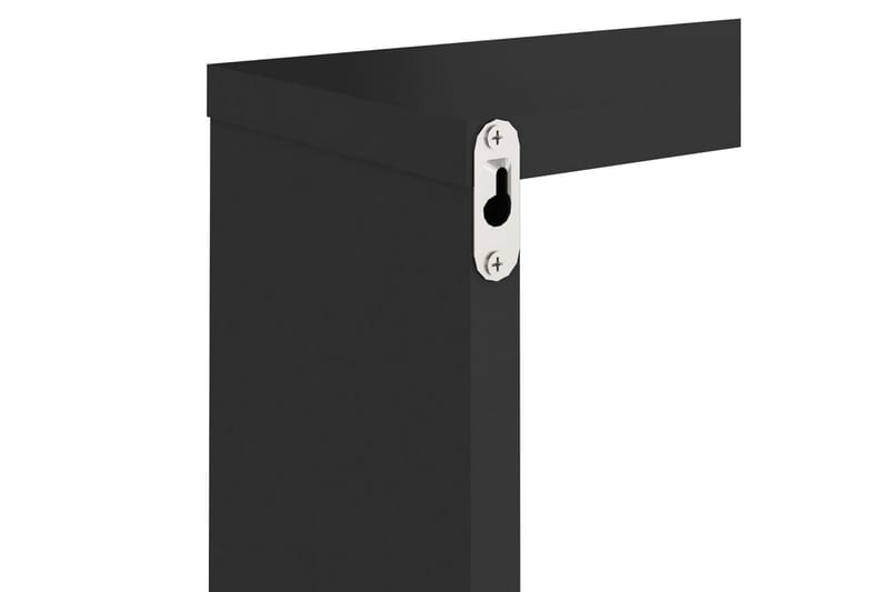 Kuutioseinähyllyt 2 kpl musta 30x15x30 cm - Musta - Säilytys - Hylly - Seinähylly