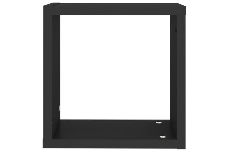 Kuutioseinähyllyt 2 kpl musta 30x15x30 cm - Musta - Säilytys - Hylly - Seinähylly
