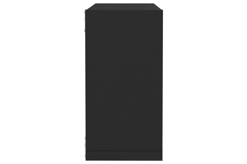 Kuutioseinähyllyt 2 kpl musta 30x15x30 cm - Musta - Säilytys - Hylly - Seinähylly
