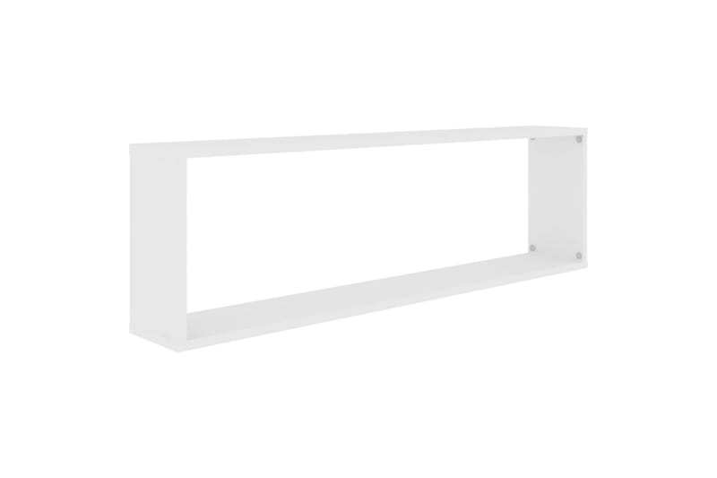 Kuutioseinähyllyt 2 kpl valkoinen 100x15x30 cm lastulevy - Valkoinen - Säilytys - Hylly - Seinähylly
