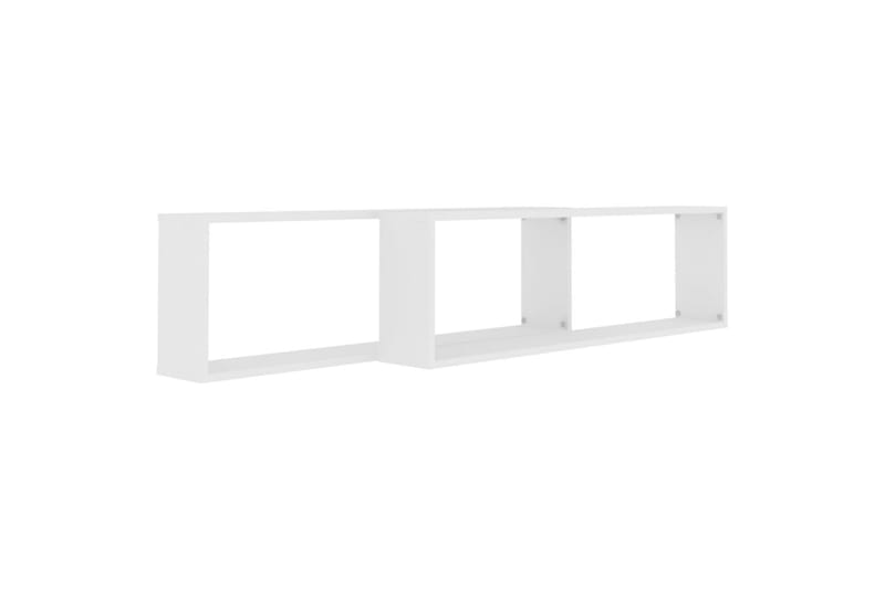 Kuutioseinähyllyt 2 kpl valkoinen 100x15x30 cm lastulevy - Valkoinen - Säilytys - Hylly - Seinähylly