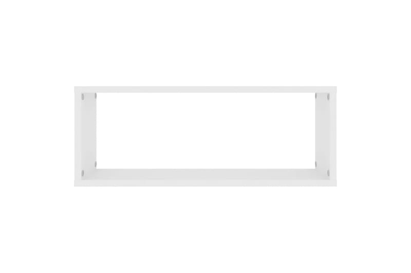 Kuutioseinähyllyt 2 kpl valkoinen 60x15x23 cm lastulevy - Valkoinen - Säilytys - Hylly - Seinähylly
