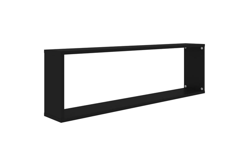 Kuutioseinähyllyt 4 kpl musta 100x15x30 cm lastulevy - Musta - Säilytys - Hylly - Seinähylly