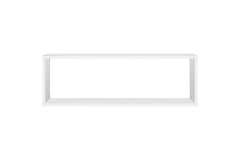 Kuutioseinähyllyt 4 kpl valkoinen 80x15x26,5 cm lastulevy - Valkoinen - Säilytys - Hylly - Seinähylly