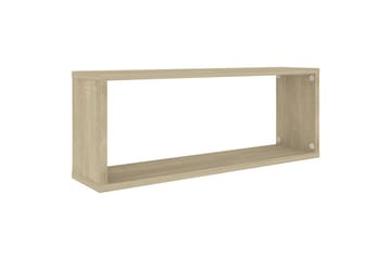 Kuutioseinähyllyt 6 kpl Sonoma-tammi 60x15x23 cm lastulevy - Ruskea - Säilytys - Hylly - Seinähylly