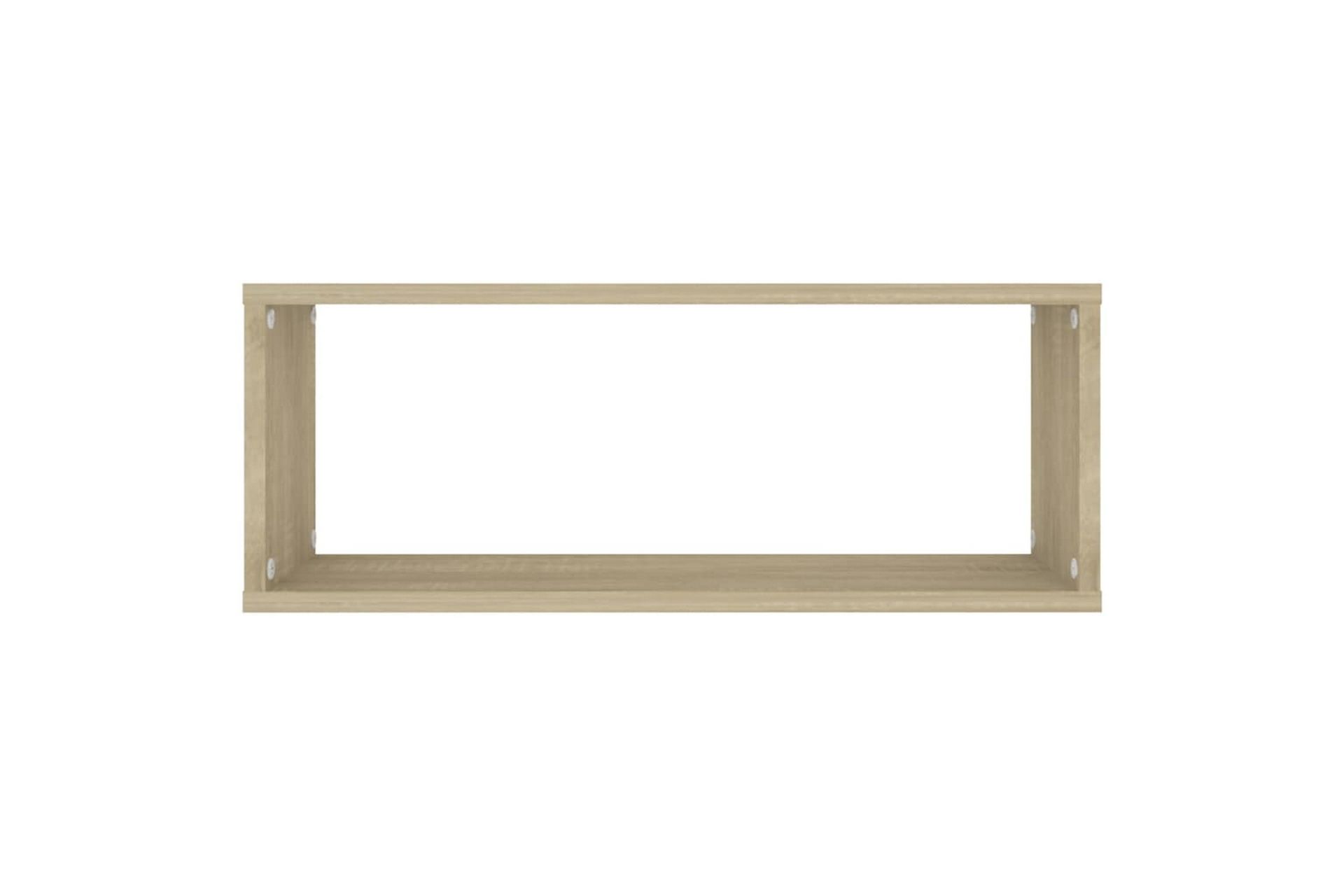 Kuutioseinähyllyt 6 kpl Sonoma-tammi 60x15x23 cm lastulevy - Ruskea - Säilytys - Hylly - Seinähylly